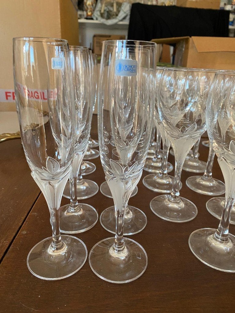 Glasservies in kristal, Ophalen