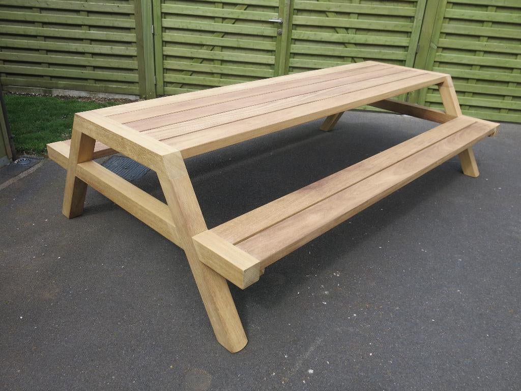 te koop moderne pikniktafel teak mooie prijs!, Tuin en Terras, Ophalen, Nieuw, Rechthoekig
