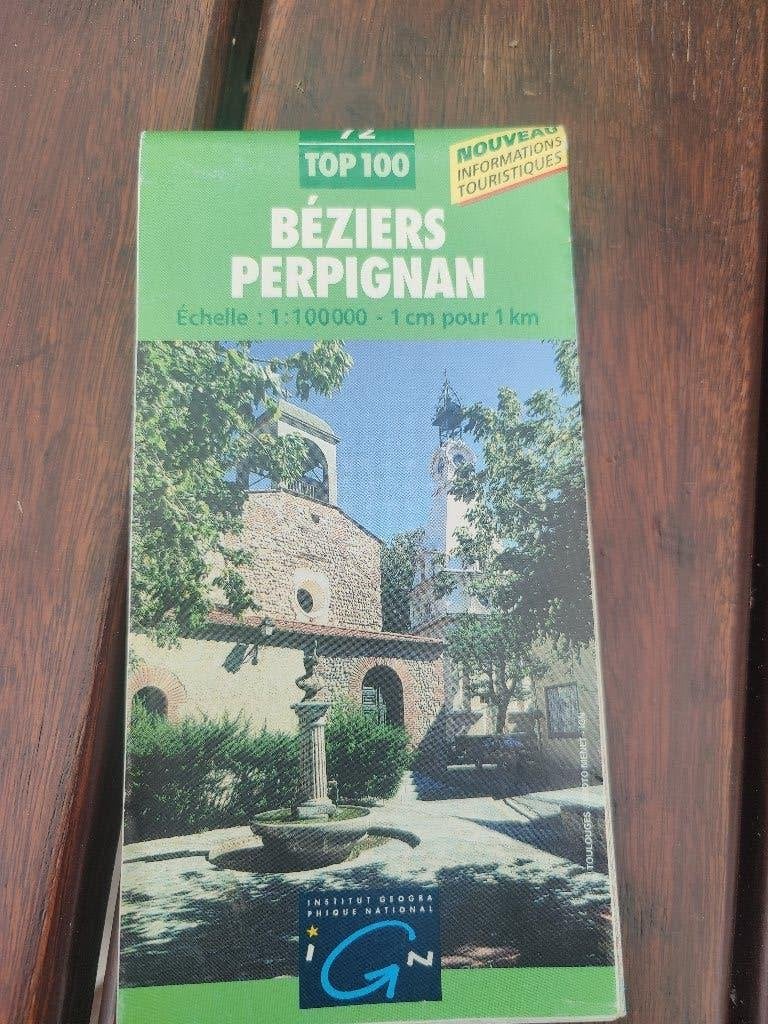 Wegenkaart Béziers - Perpignan, Enlèvement ou Envoi