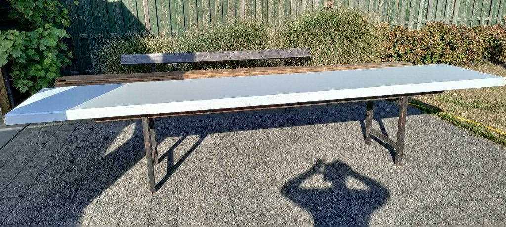 Tafels/ werkblad 3 stuks in witte formica, Ophalen, Overige materialen, Gebruikt, 200 cm of meer