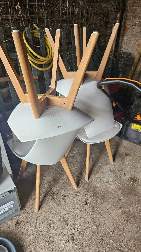 Chaises, Bois, Enlèvement, Utilisé, Blanc