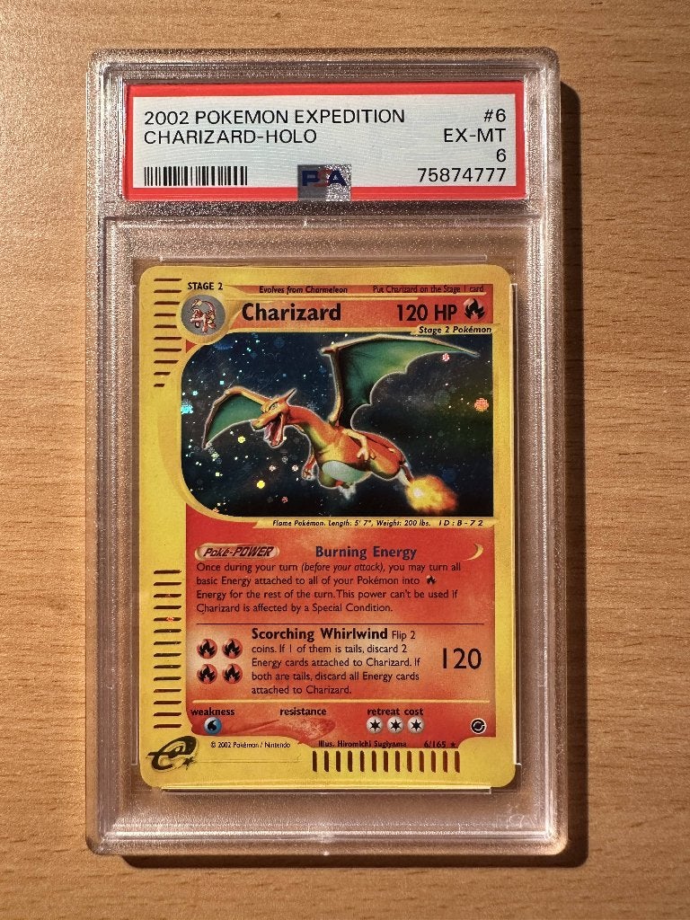 Charizard Holo - Expedition PSA 6, Ophalen of Verzenden, Nieuw, Losse kaart
