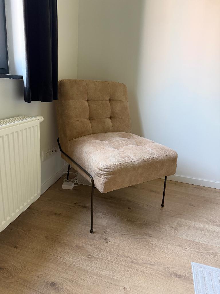Design zetel, Huis en Inrichting, Ophalen, Eenpersoons, Zo goed als nieuw, Rechte bank