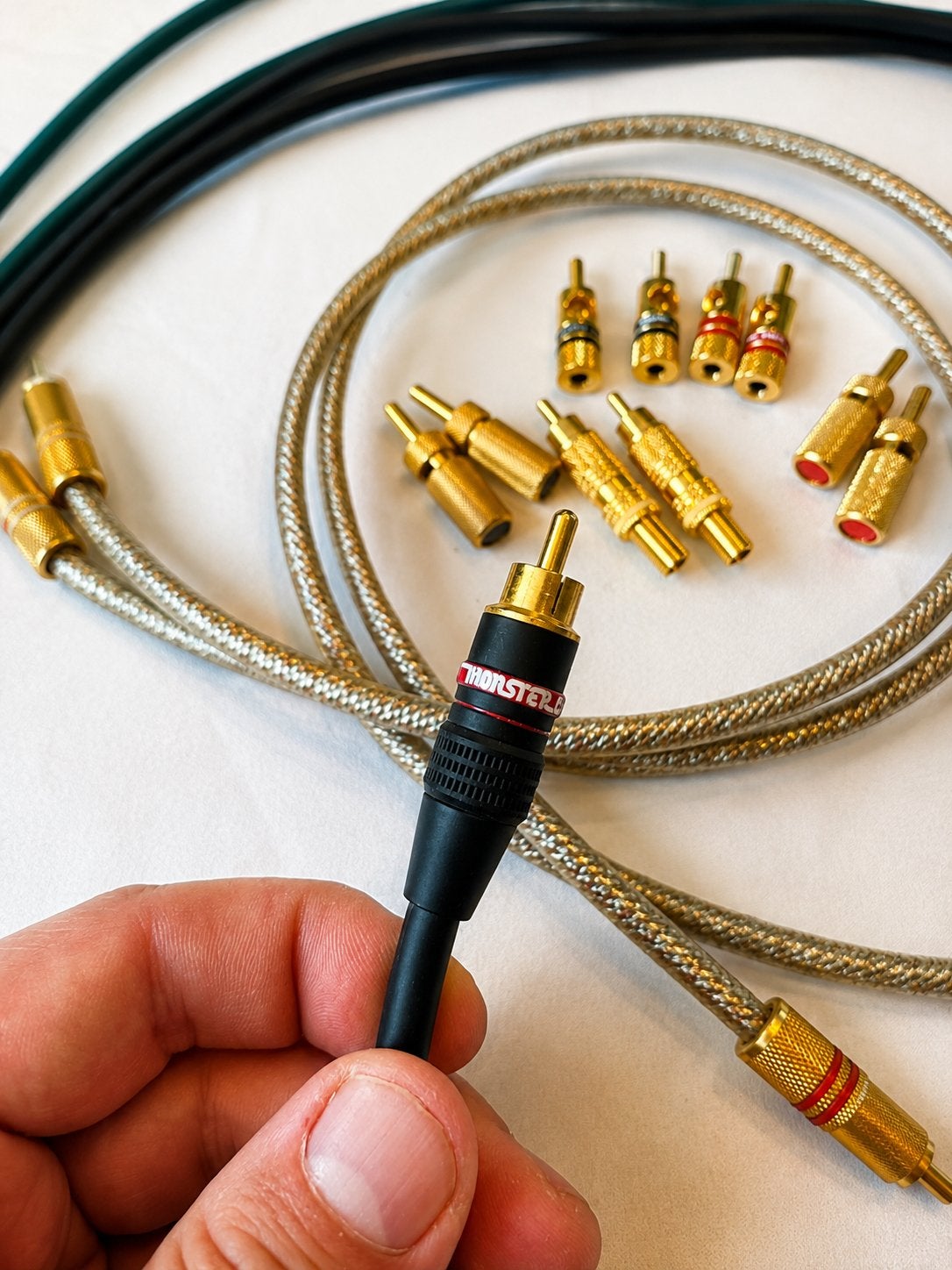 Lot câbles Hi-Fi vintage – Hitachi LC-OFC SAX-102 et autres, Enlèvement, Comme neuf