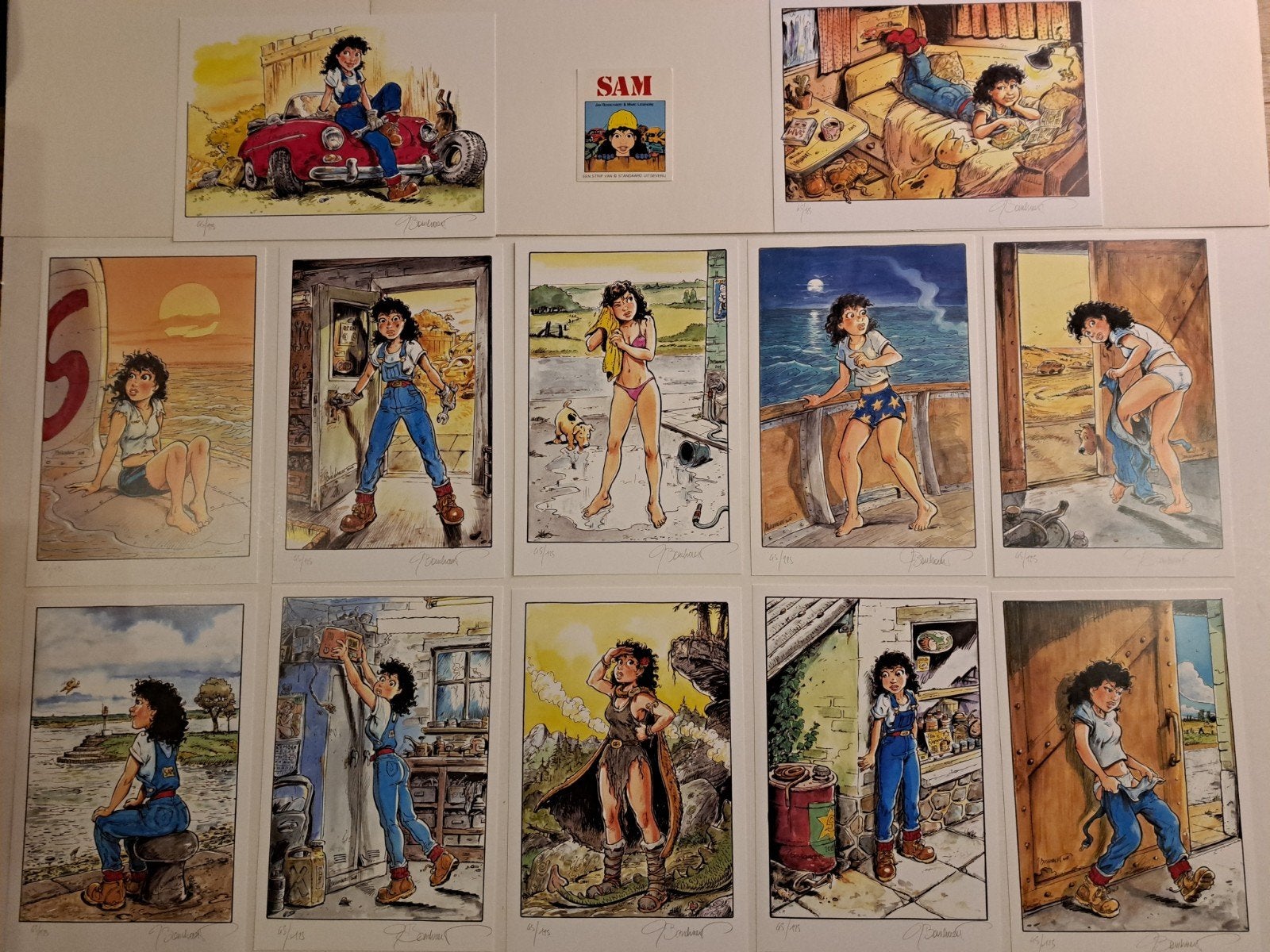 Sam-Jan bosschaert sticker+ set 12x ex-libris, Ophalen of Verzenden