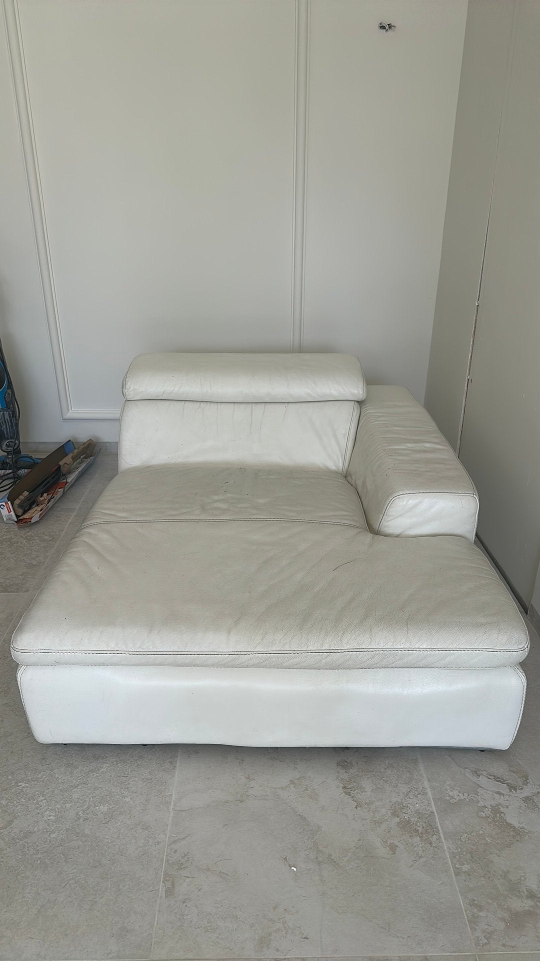 Gratis zetel - Wit, Huis en Inrichting, Ophalen, Gebruikt, 125 tot 150 cm, Hoekbank