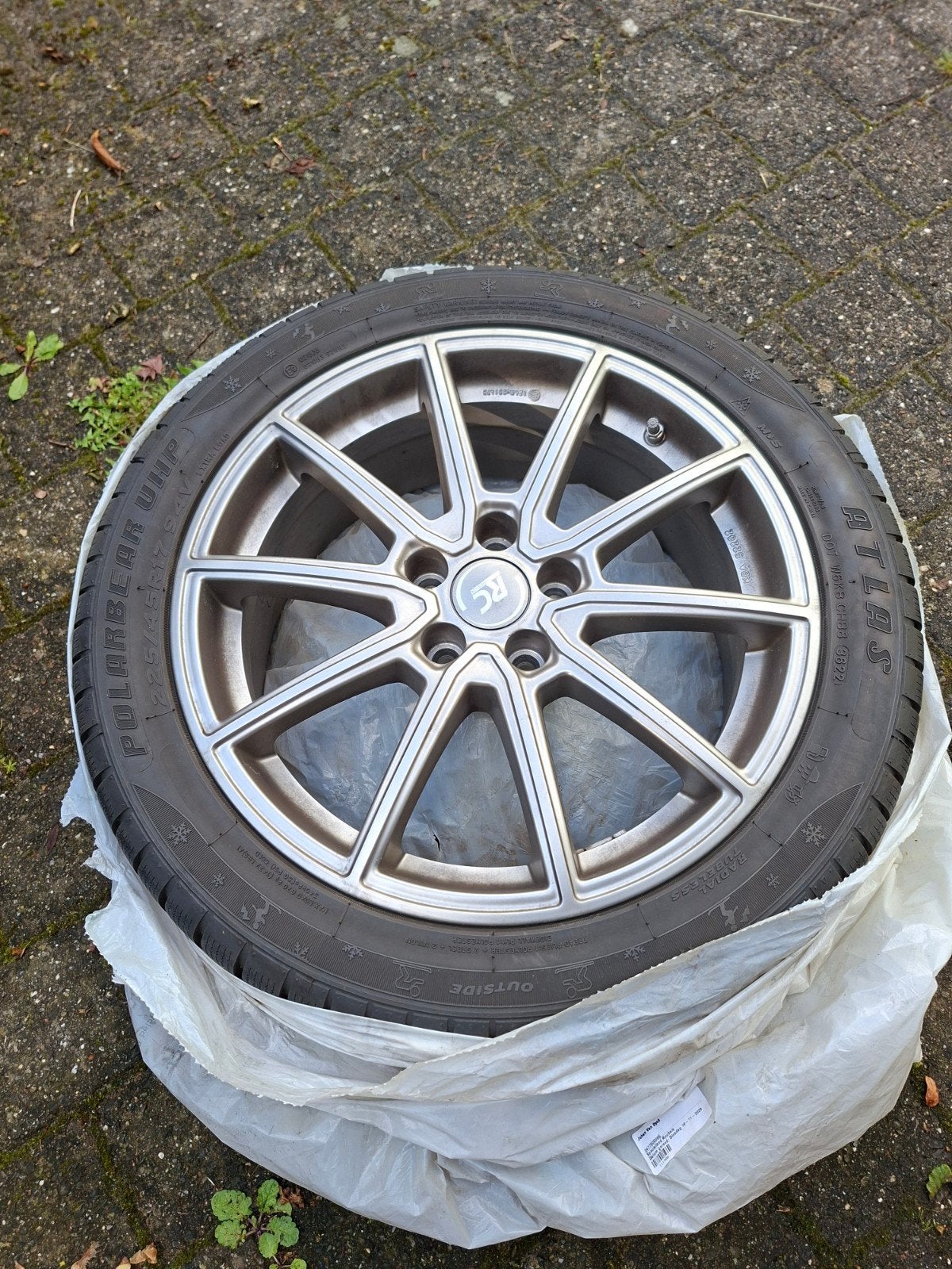 Velg met winterband x4 met tpms, Auto-onderdelen, Banden en Velgen, Gebruikt, Velg(en), Personenwagen, 225 mm