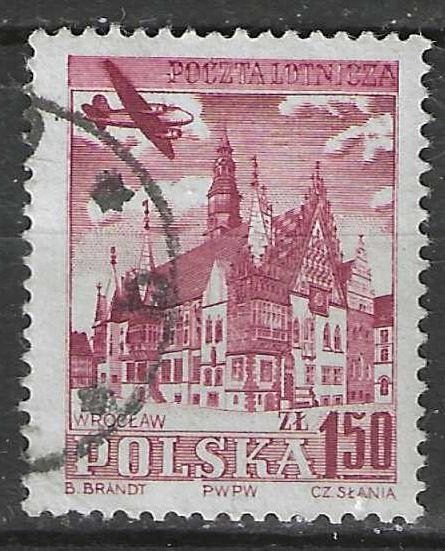 Polen 1954 - Yvert 37PA - Toerisme - Wroclaw - 1,50 gr. (ST), Postzegels en Munten, Postzegels | Europa | Overig, Verzenden, Polen