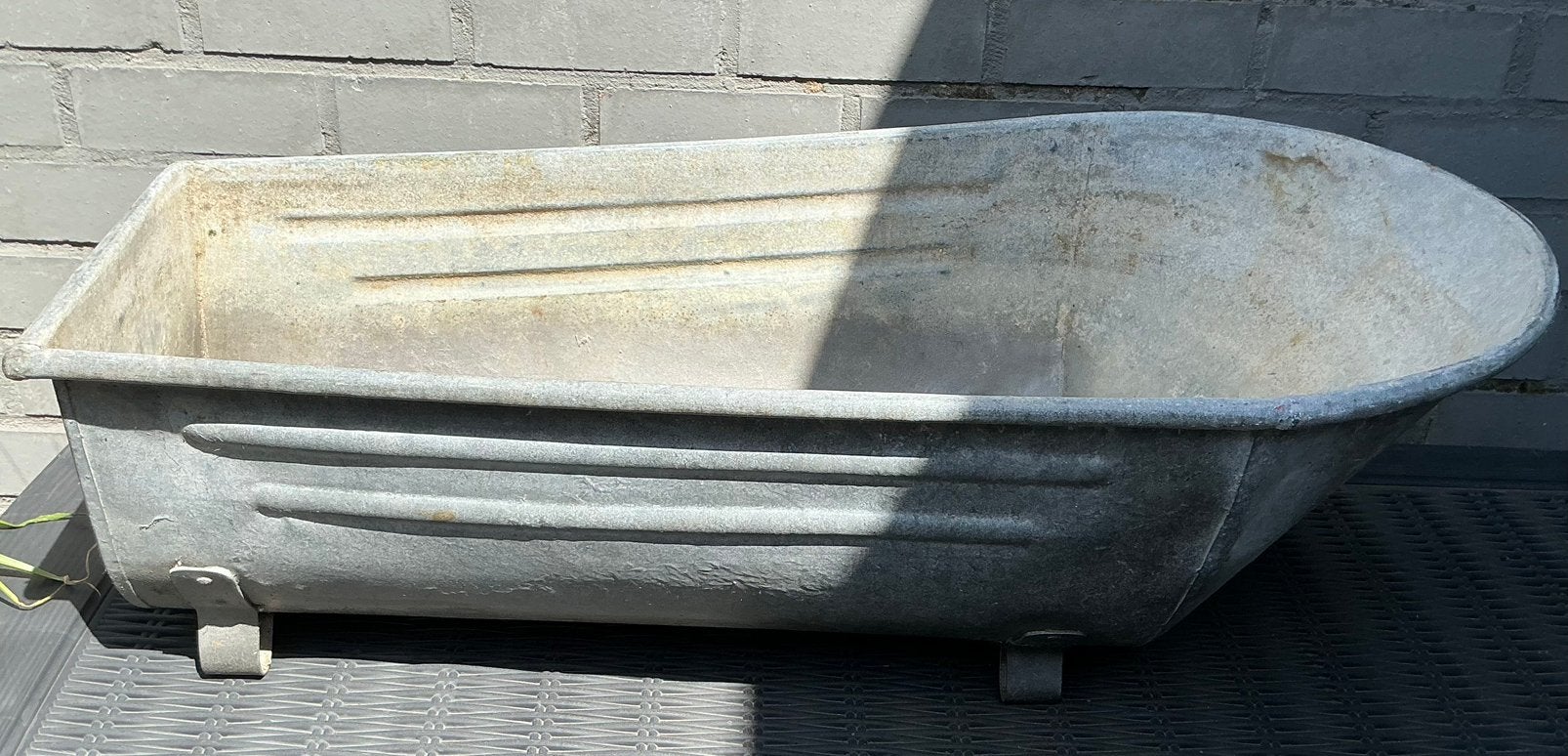 Prachtig antiek zinken draagbad/ rugbad. Waterdicht, Ophalen