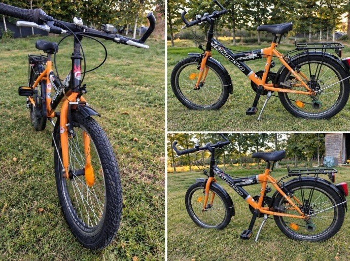 Formula kinderfiets 20 inch – stevige fiets met bagagedrager, Ophalen, Gebruikt, Velgrem, 20 inch