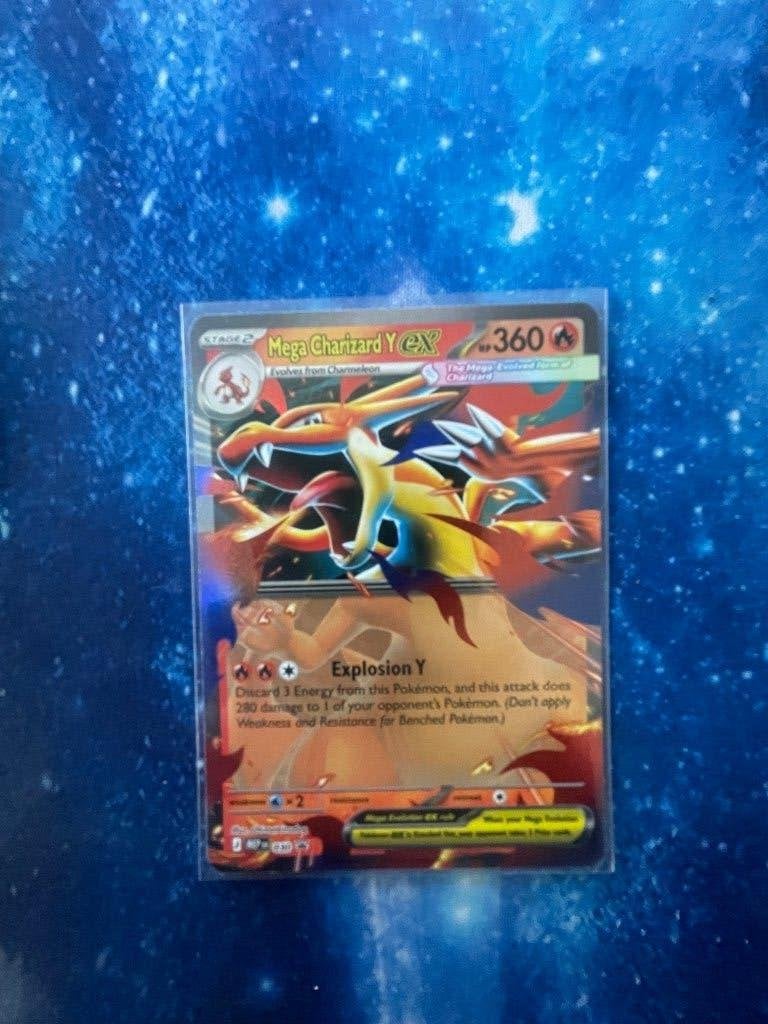 Charizard y ex pokemon kaart, Ophalen, Zo goed als nieuw, Losse kaart, Foil