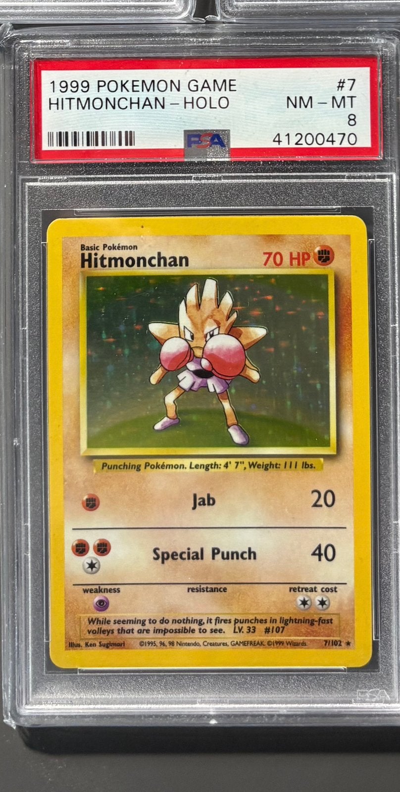 Hitmonchan psa 8, Ophalen of Verzenden, Zo goed als nieuw
