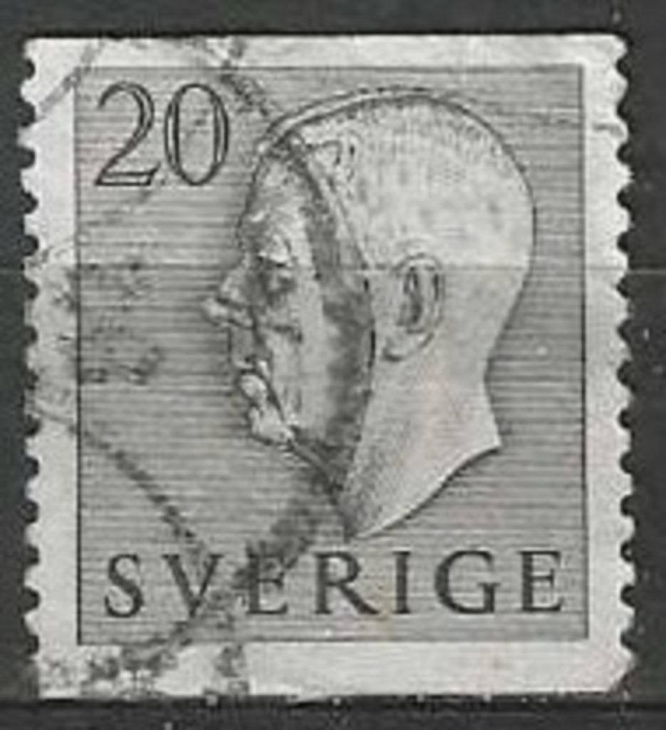 Suède 1951/1952 - Yvert 358 - Roi Gustave VI (ST), Envoi, Suède, Affranchi