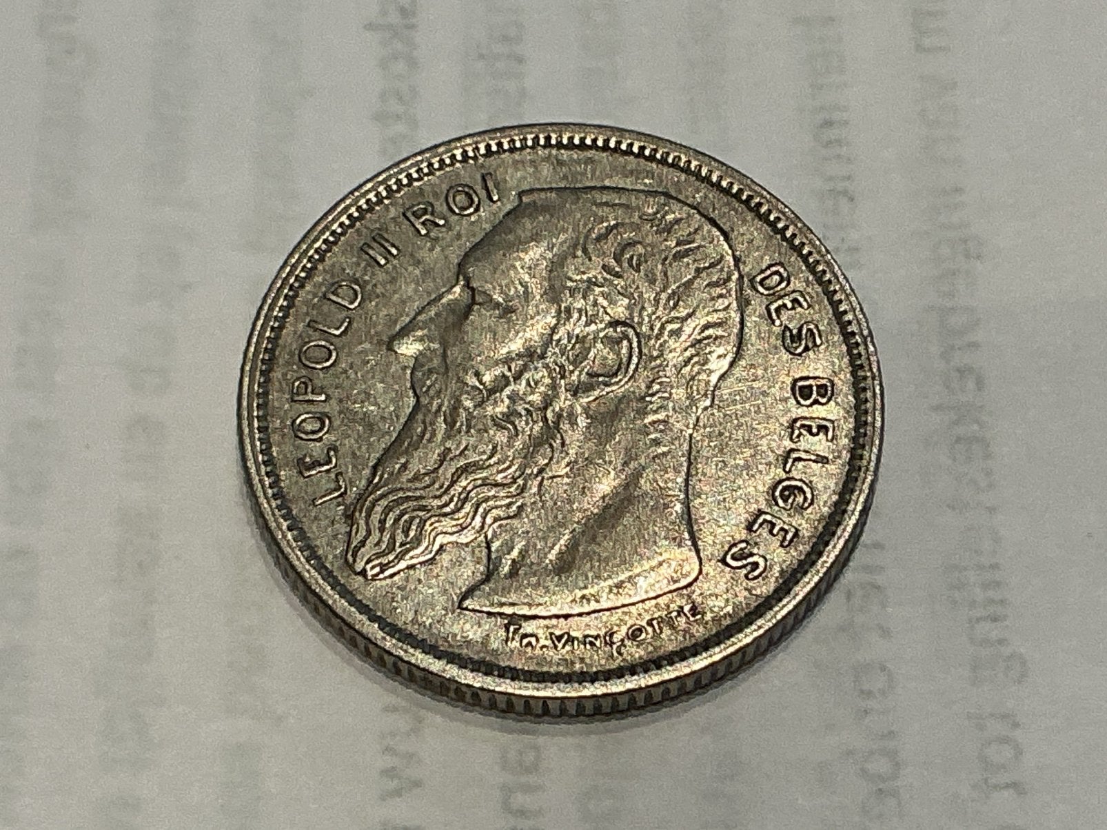 Belgique 2 Francs 1909 argent français, Enlèvement ou Envoi, Argent