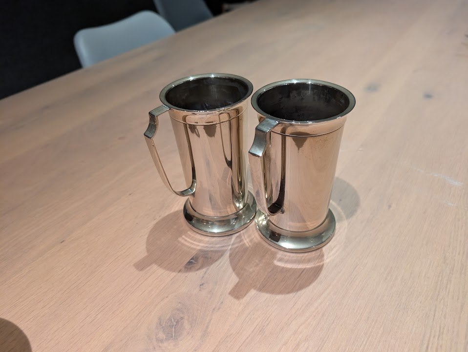 2 mooie koperen bekers, Antiek en Kunst, Ophalen, Koper