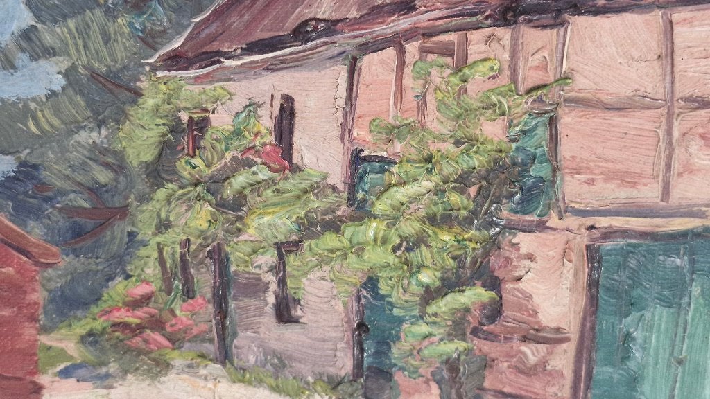 Huile sur panneau signée J. Maréchal (Ecole Liégeoise), Antiquités & Art, Enlèvement ou Envoi, Peinture à l'huile, Panneau, Paysage