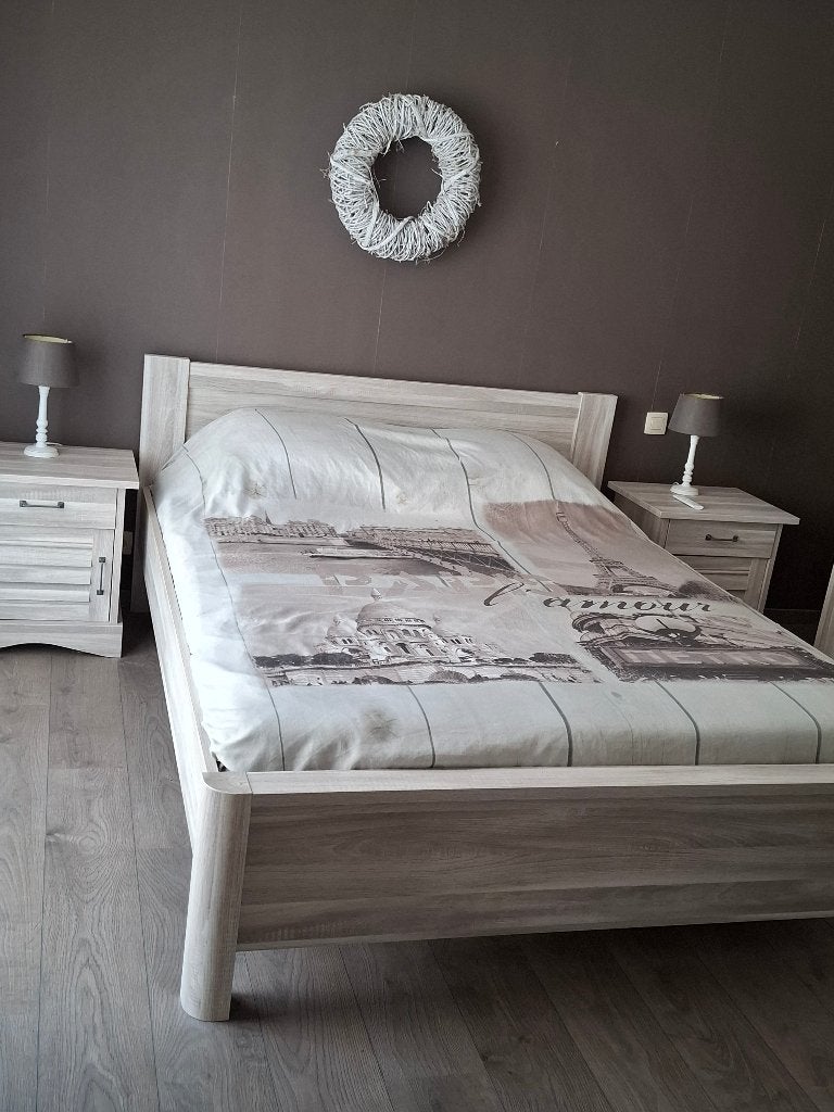 2 persoons slaapkamer, Huis en Inrichting, Slaapkamer | Bedden, Ophalen, Tweepersoons, Zo goed als nieuw, Overige maten