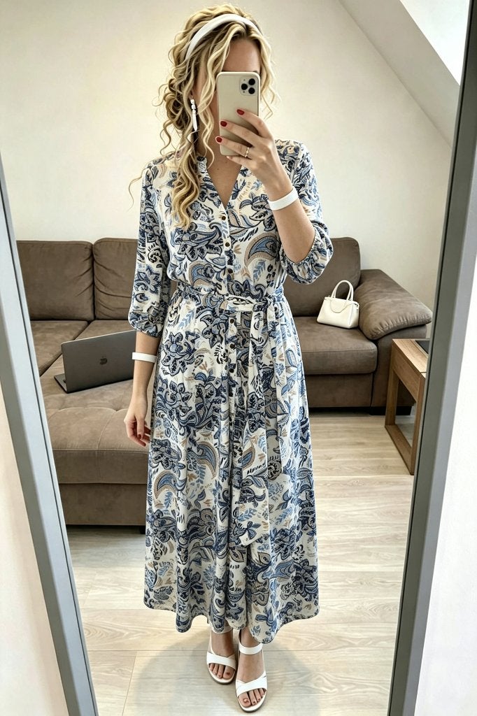 Lange jurk K-Design xxl, Kleding | Dames, Jurken, K-design, Maat 46/48 (XL) of groter, Zo goed als nieuw, Onder de knie