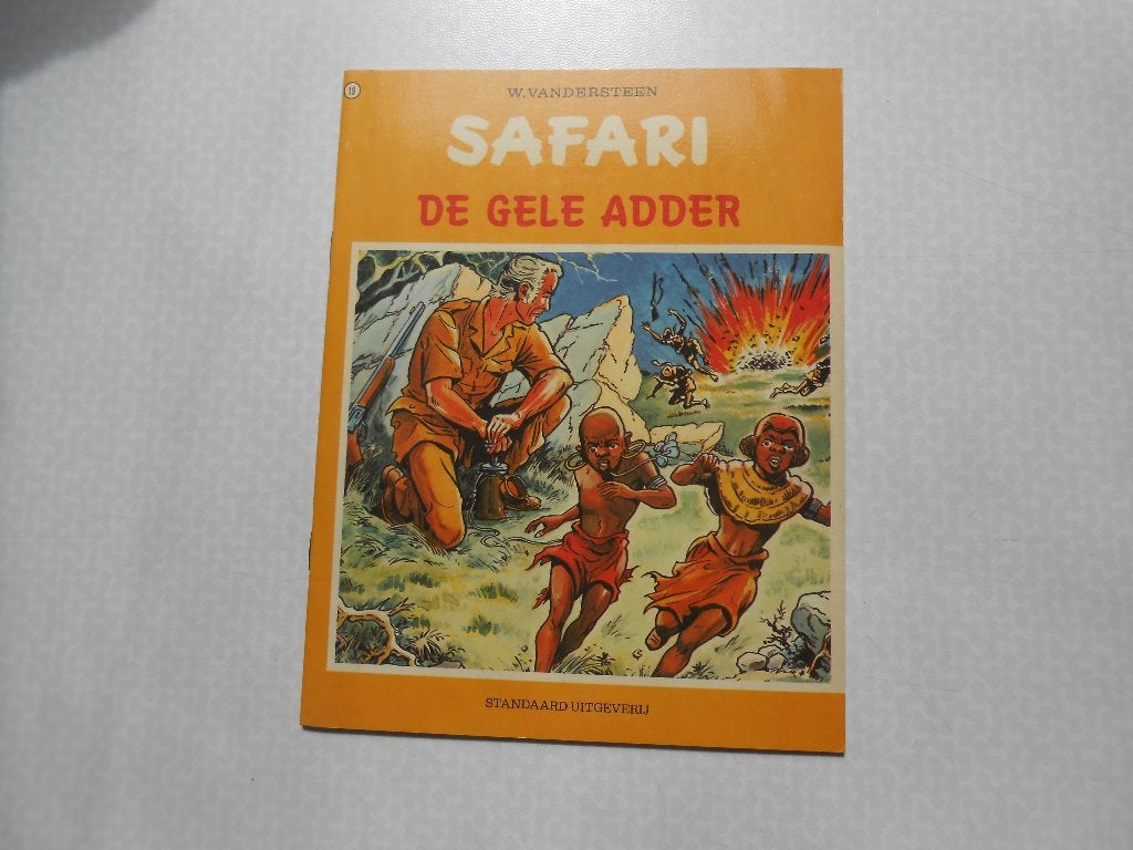 Safari 19 De gele adder 1973 1 ste druk., Boeken, Willy Vandersteen, Eén stripboek, Nieuw, Ophalen of Verzenden