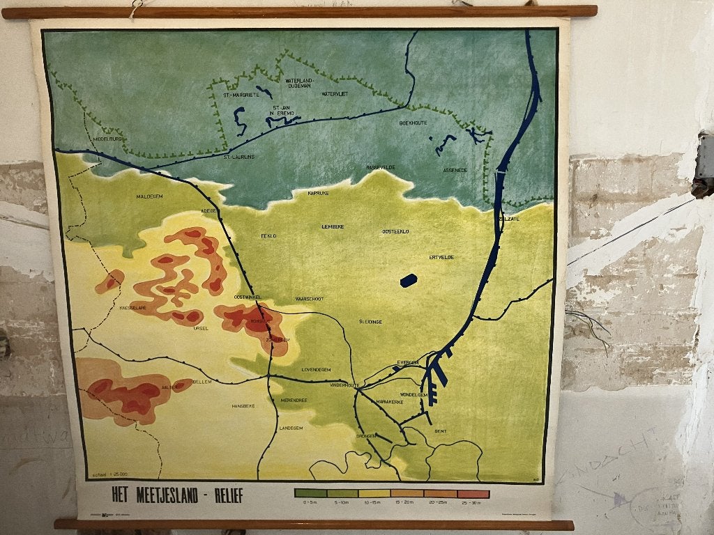 Carte scolaire du Meetjesland et de Gand, Antiquités & Art, Enlèvement, Géographie