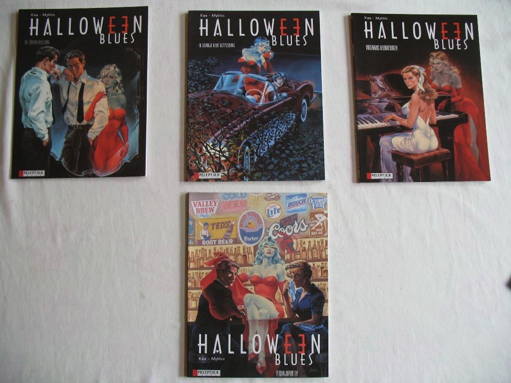 Halloween Blues, nr 1, 2 ,3 en 4, 1ste druk, Kas, Boeken, Stripverhalen, Zo goed als nieuw, Meerdere stripboeken, Ophalen of Verzenden