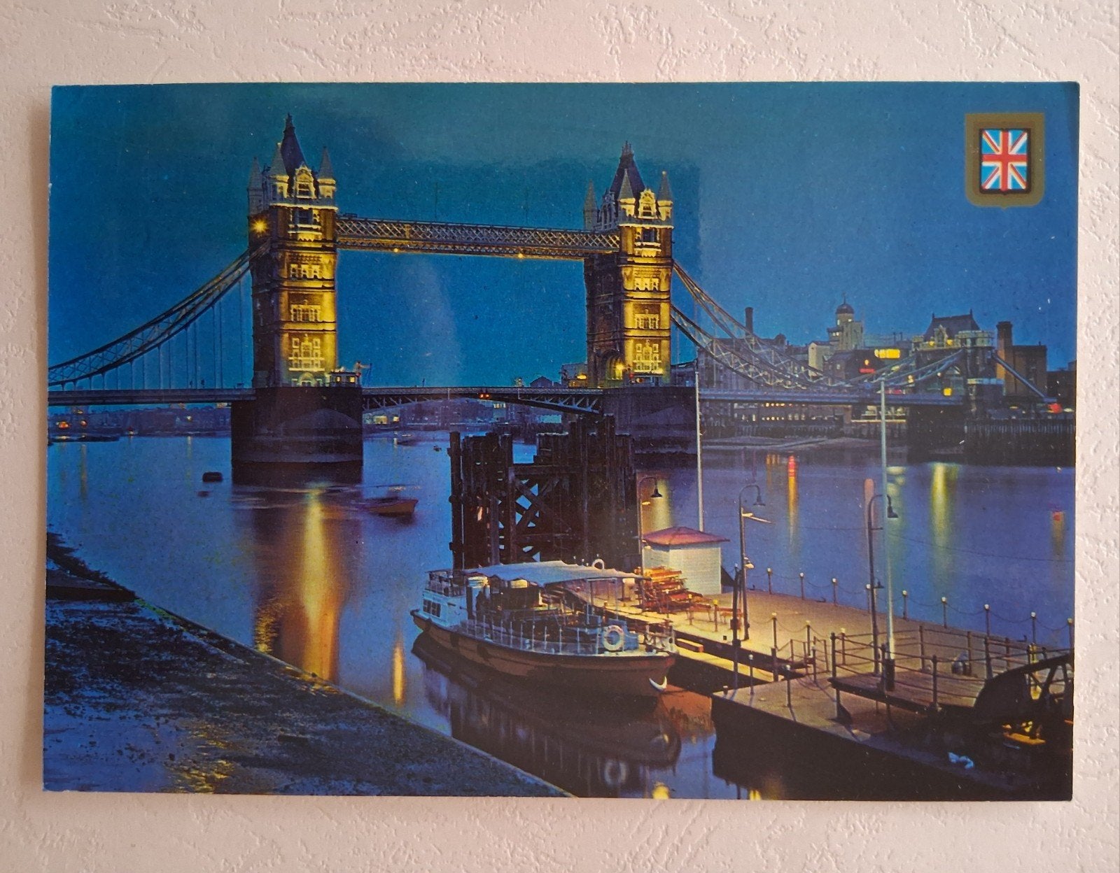 postkaart Tower Bridge en Thames bij nacht in Londen, Collections, Enlèvement ou Envoi