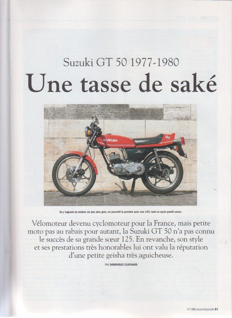 Cyclomoteur Sport Suzuki GT 50 collection, Verzenden