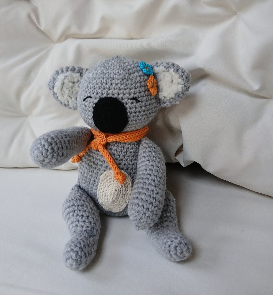 Handgemaakte, gehaakte knuffel, Overige merken, Overige typen, Grijs, Nieuw