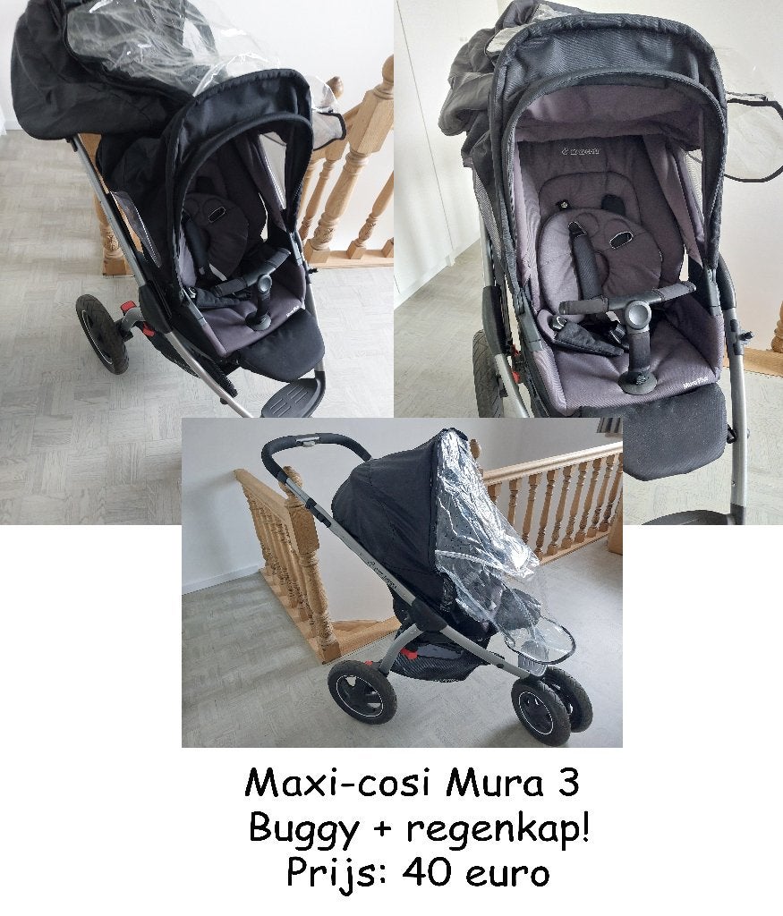 Maxi cosi - Mura plus buggy + regenkap, Ophalen, Zo goed als nieuw, Maxi-Cosi, Regenhoes