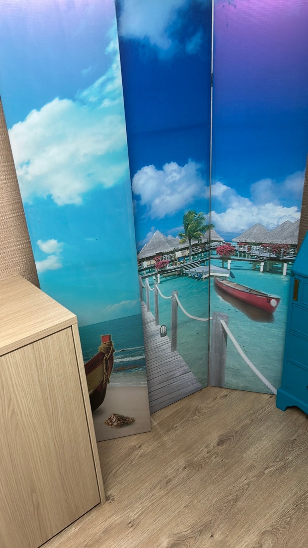 Kamerscherm , 2 foto prints, Huis en Inrichting, Woonaccessoires | Kamerschermen, Ophalen, Zo goed als nieuw