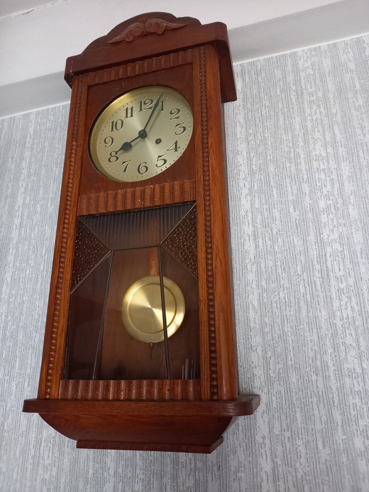 Wandklok uit interbellum., Antiek en Kunst, Ophalen