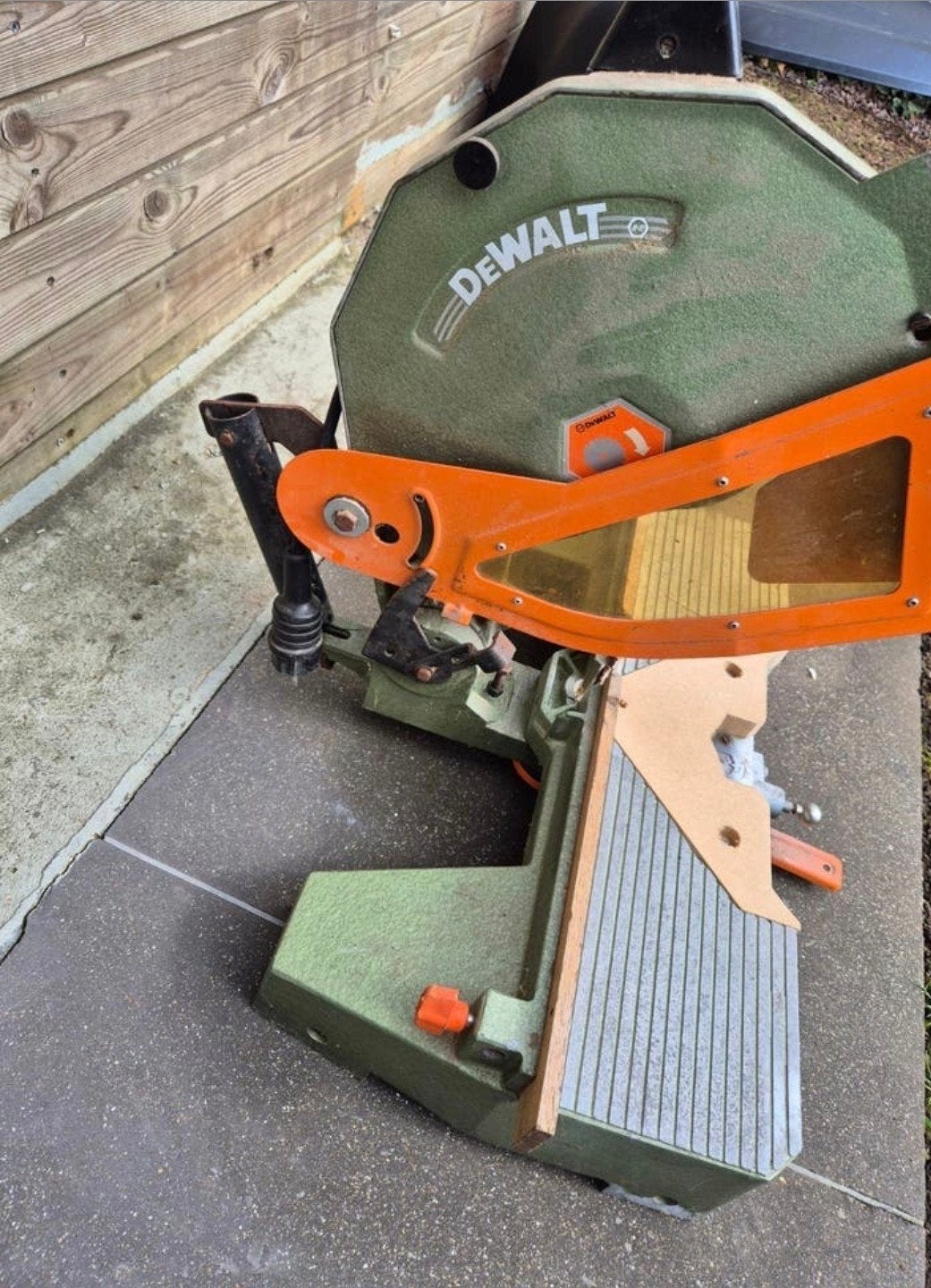 Dewalt verstekzaag, Ophalen