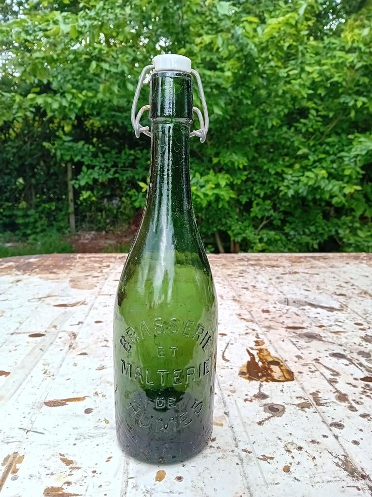 Oude vintage bierfles brouwerij Humes, Ophalen of Verzenden