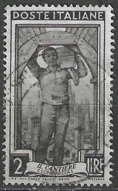 Italie 1950 - Yvert 574 - L'Italie au travail. (1ER), Envoi, Affranchi