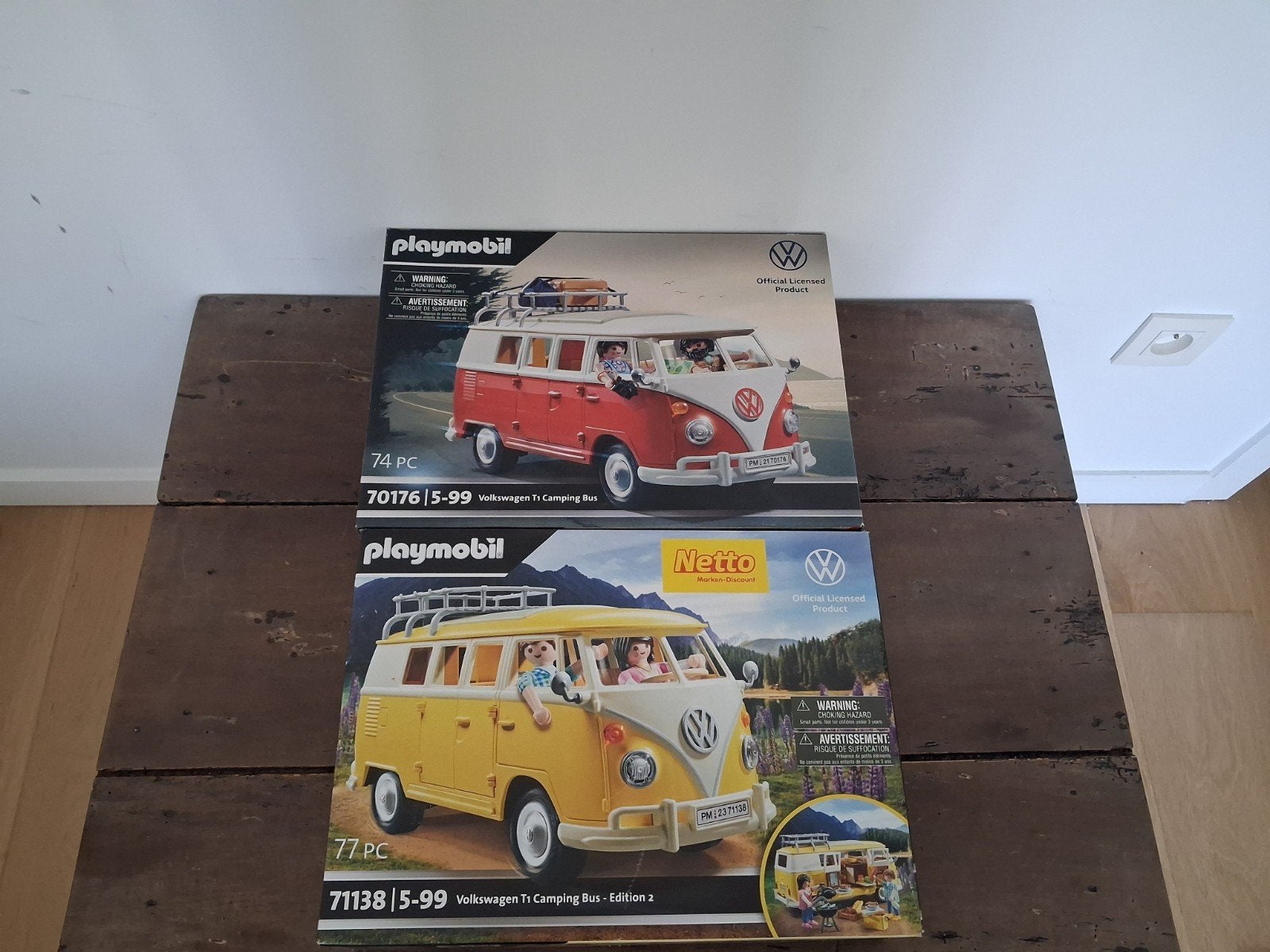 Playmobil Volkswagen T1 - 70176 (rood) en 71138 (geel), Kinderen en Baby's, Ophalen of Verzenden