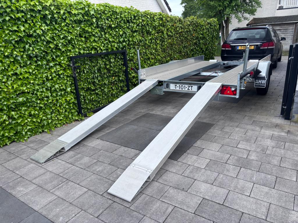 Anssems autoambulans aanhangwagen autotransporter 750/1300kg, Auto diversen, Aanhangers en Bagagewagens, Ophalen, Zo goed als nieuw