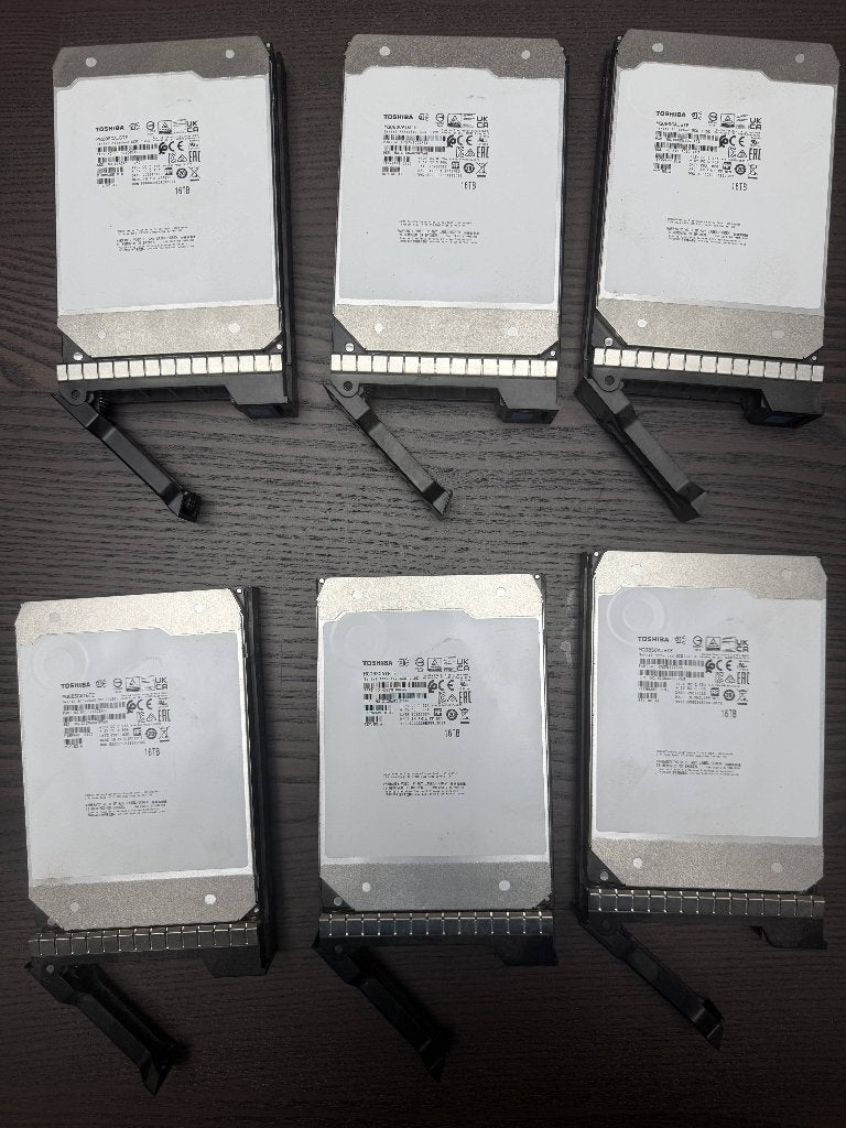 6x Toshiba SAS 16TB disc, Computers en Software, Intern, SAS, Server, HDD