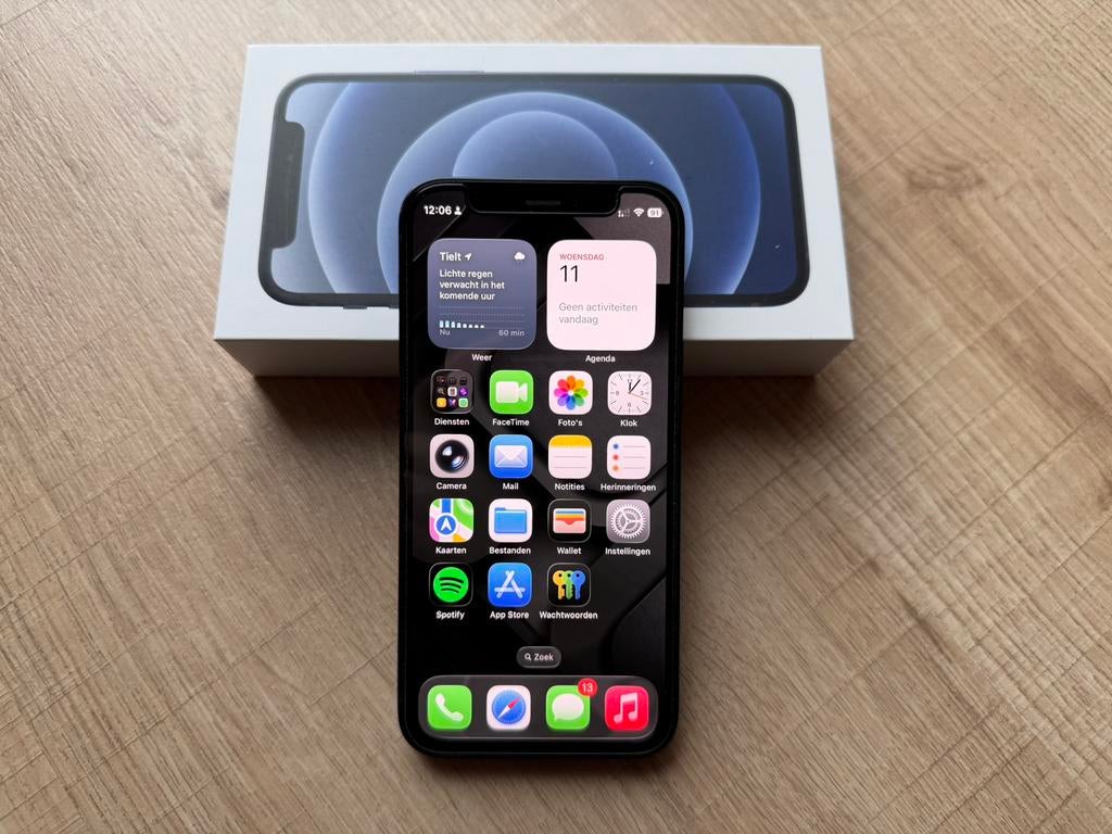 Apple iPhone 12 Mini 128GB – Zwart – Perfecte Staat, 128 GB, IPhone 12 Mini, Zwart, Ophalen of Verzenden