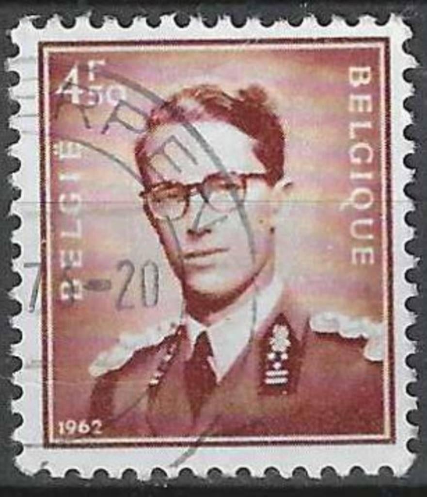 Belgique 1958/1962 - Yvert 1068A /OBP 1068Ab - King Bou (ST), Timbres & Monnaies, Timbres | Europe | Belgique, Affranchi, Maison royale