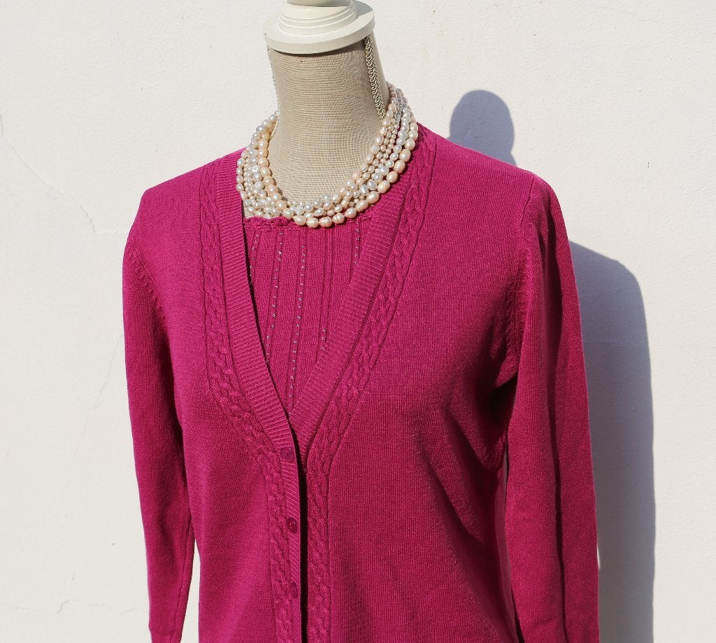 Roze wollen trui L, Kleding | Dames, Ophalen of Verzenden, Gedragen, Maat 38/40 (M), Roze