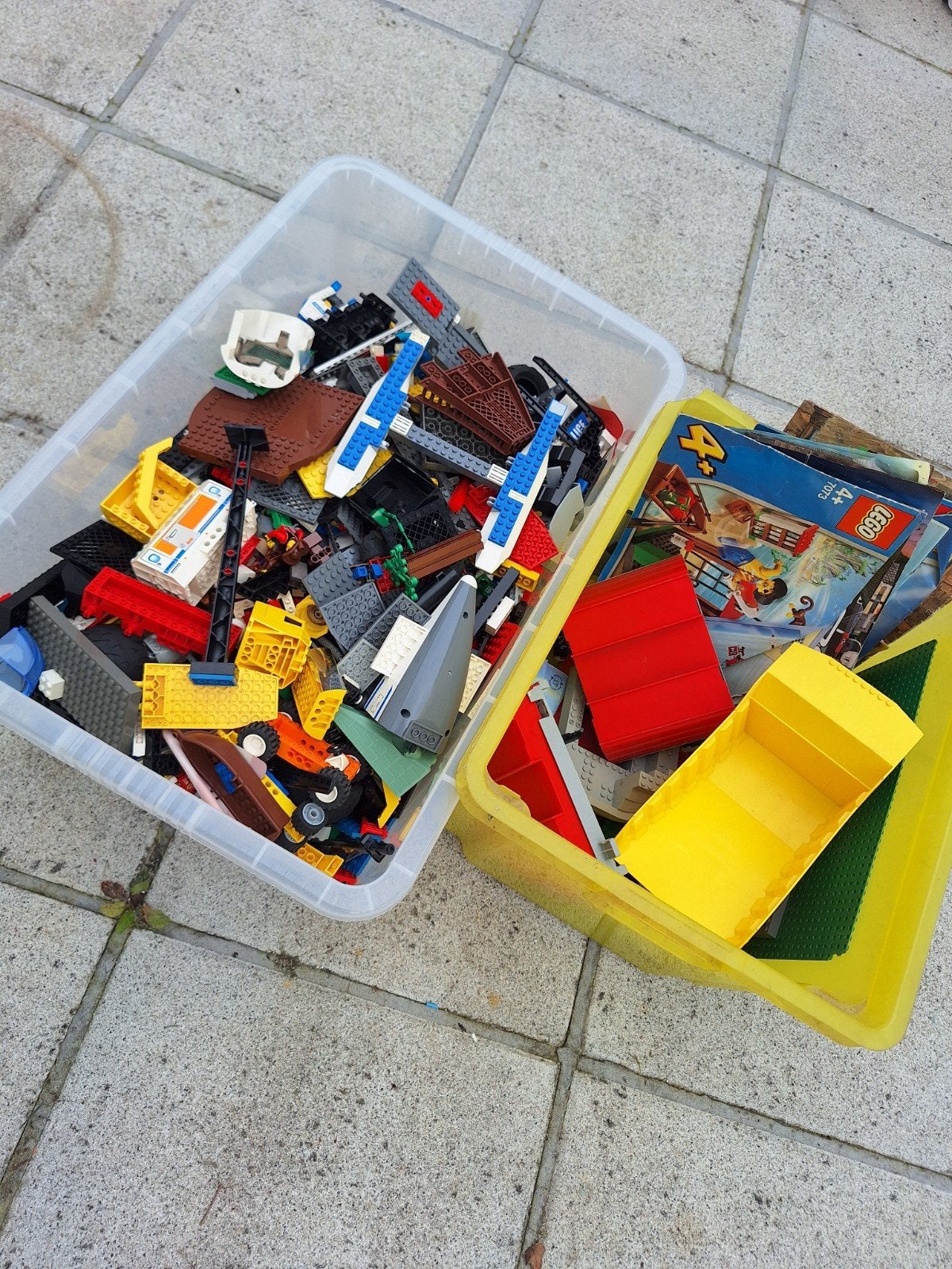 Grote bak lego, Ophalen