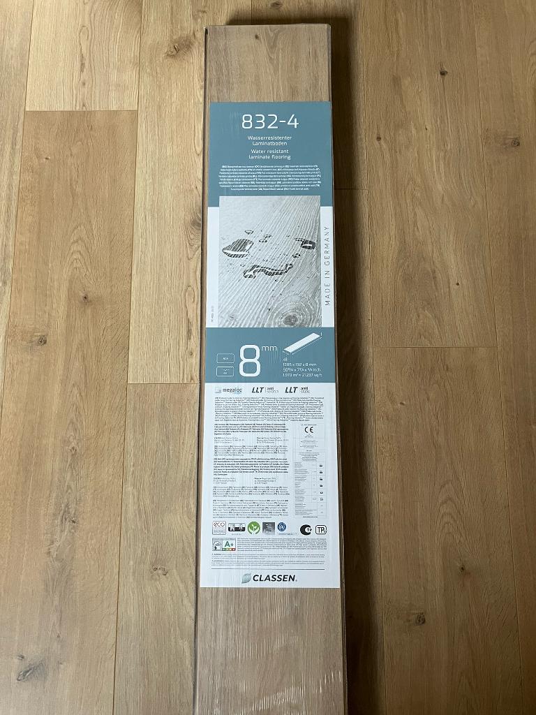 Duurzame laminaat met Megaloc Aqua protect systeem (15,78m²), Ophalen, 50 tot 150 cm, Nieuw, 10 m² of meer
