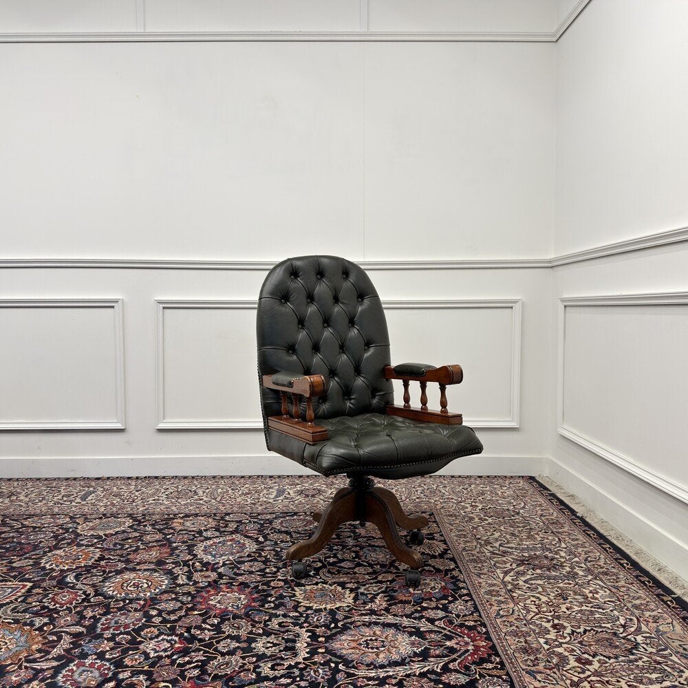 Klassiek Engels Chesterfield Bureaustoel, Ophalen