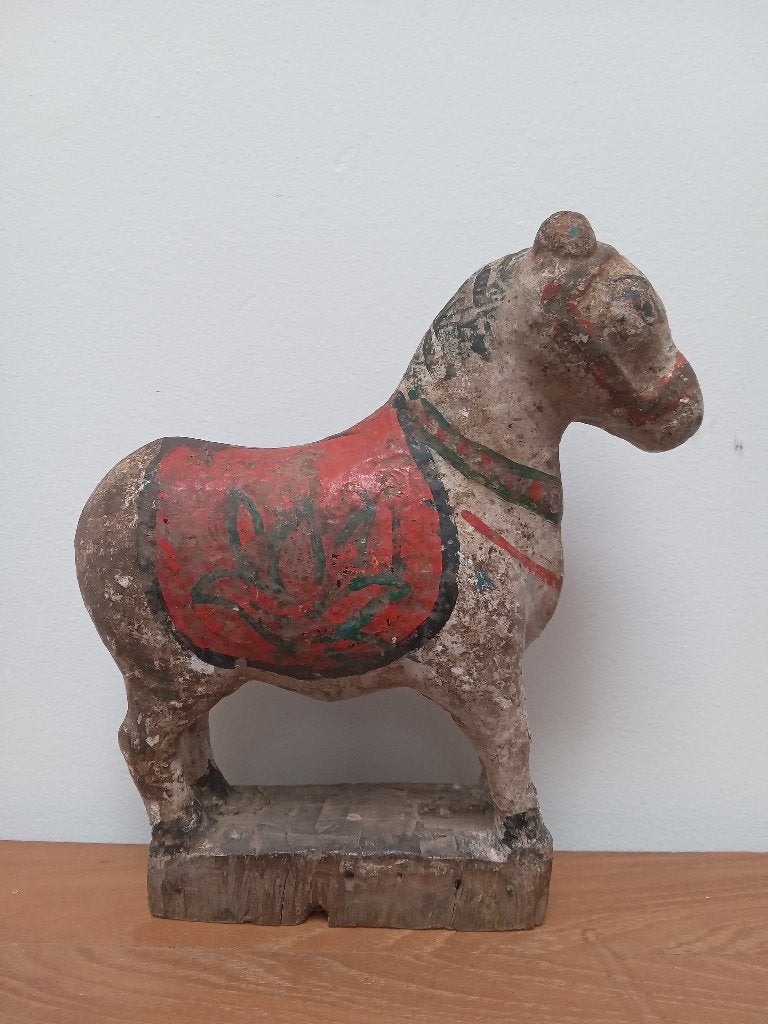 Cheval Nandi, Antiquités & Art, Art | Art non-occidental, Sculpture, Bois, Multicolore, Peint