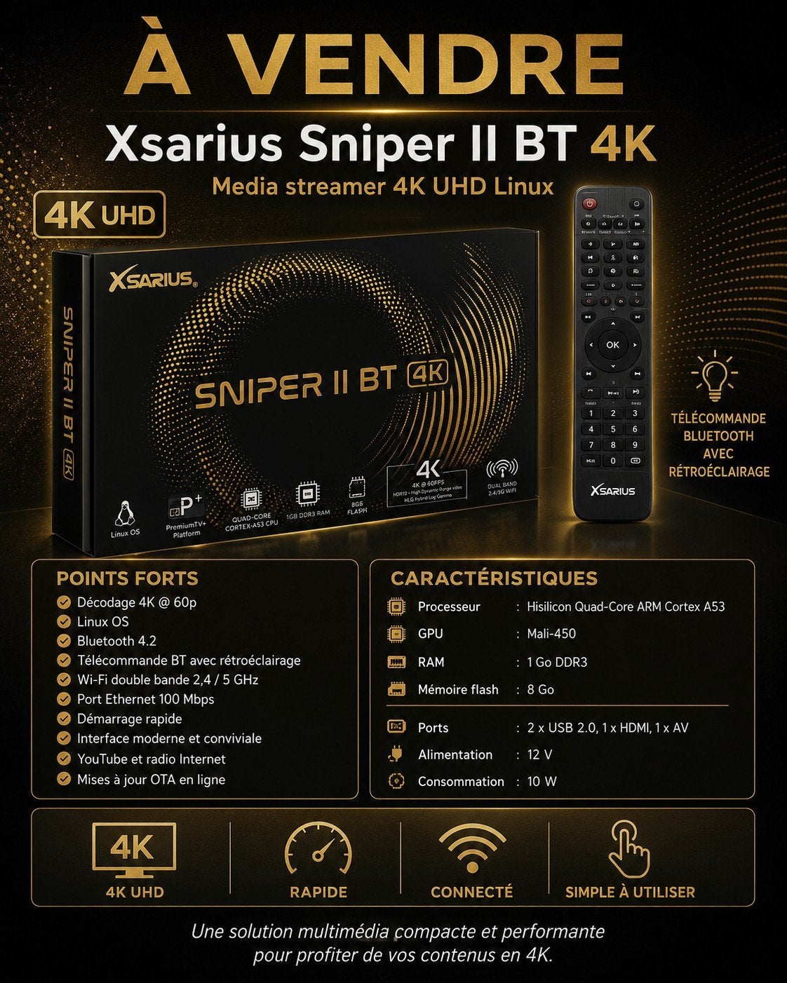 Xsarius Sniper II BT, Enlèvement ou Envoi, Comme neuf