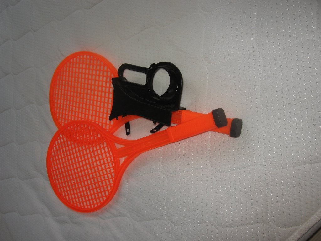2 vintage rackets in fel oranje., Ophalen of Verzenden, Zo goed als nieuw