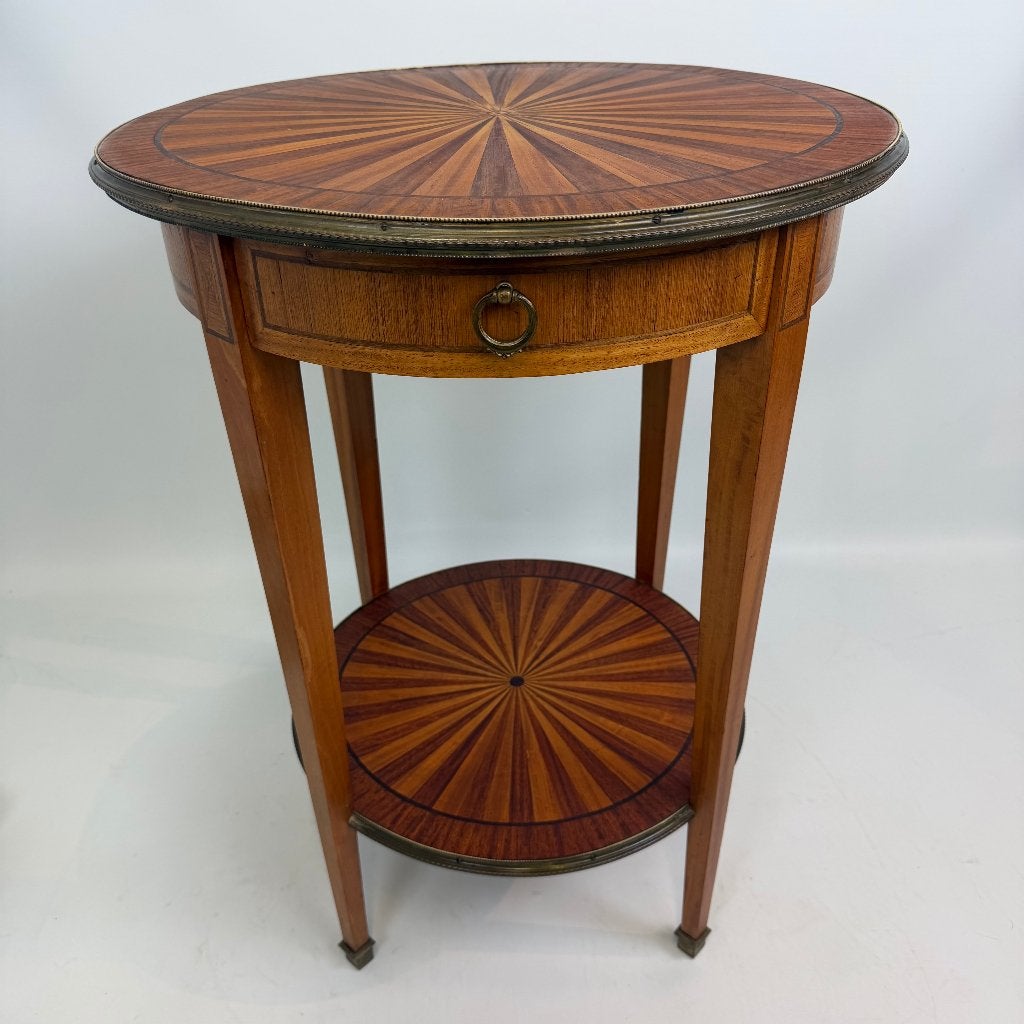 Marqueterie bouillotte tafel, Ophalen of Verzenden