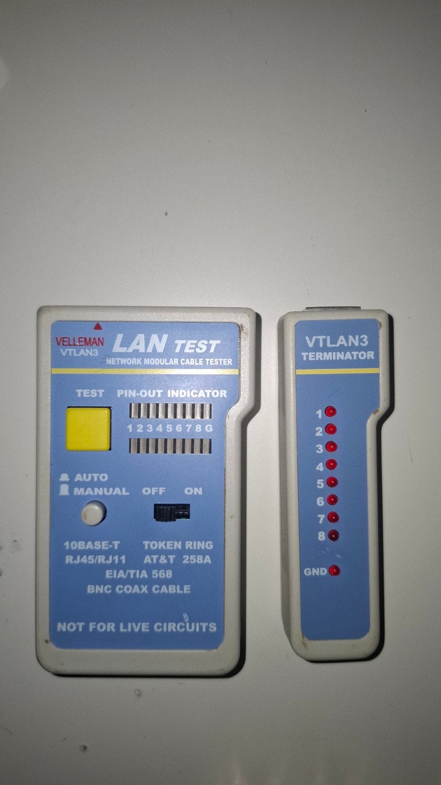 Testeur de câble réseau LAN Velleman VTLAN3 (RJ45 / RJ11 / B, Ophalen of Verzenden, Smartphone