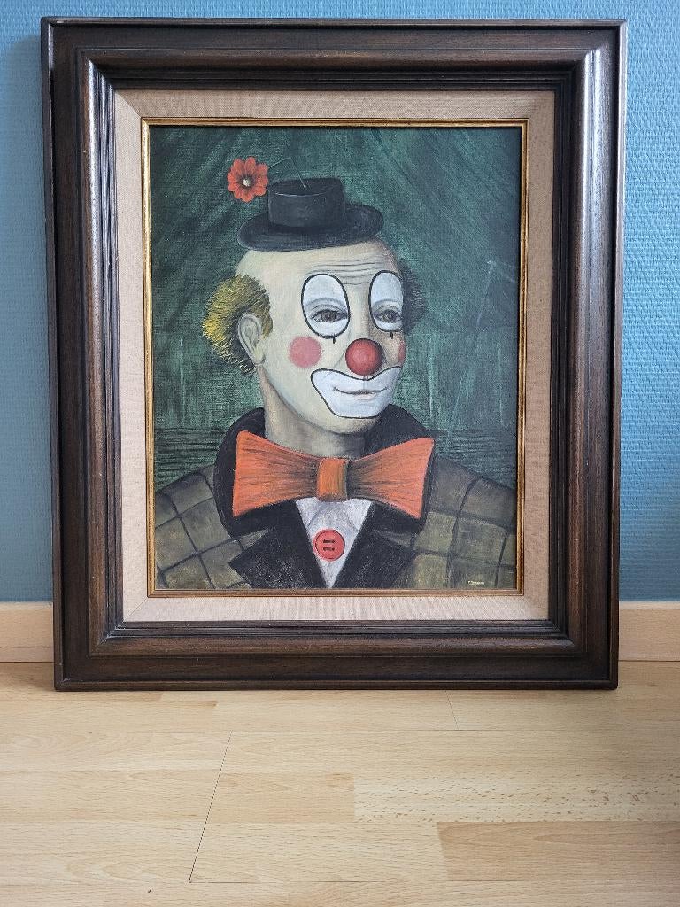 Schilderij met clown van Ceuppens, Antiek en Kunst, Ophalen