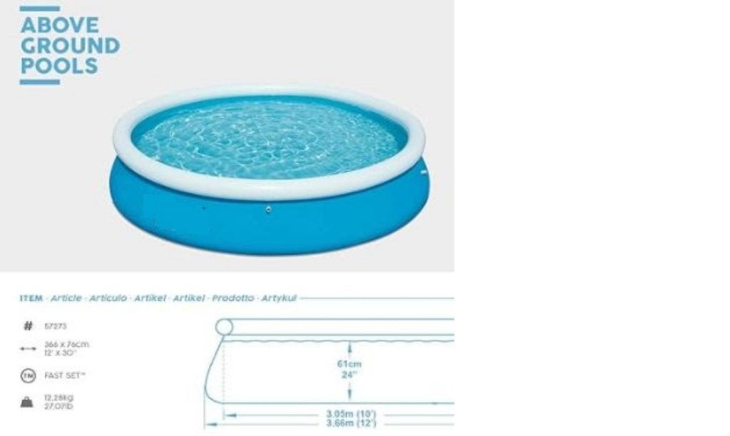 intex zwembad, Tuin en Terras, Zwembaden, Ophalen, Opblaaszwembad, Rond, Zo goed als nieuw